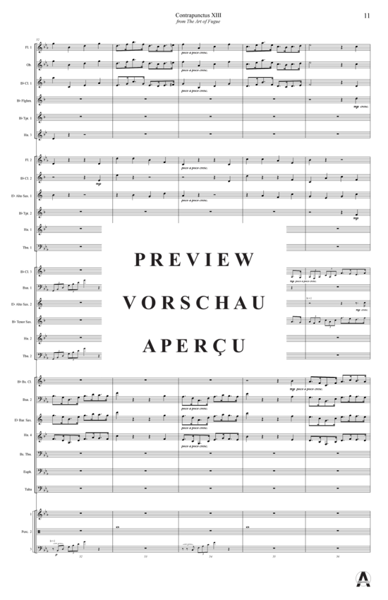Produktgalerie: Seite 14 von 21 Contrapunctus 13 aus Kunst der Fuge , , (Concert Band)