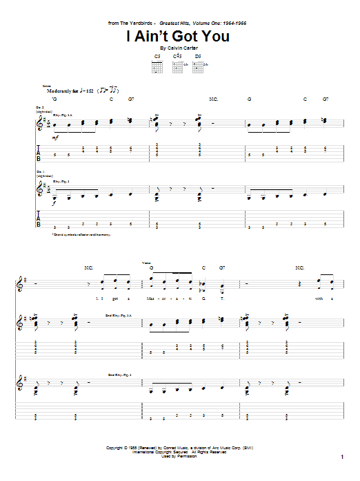 Product gallery: Page 1 of 1 I Ain't Got You, The Yardbirds