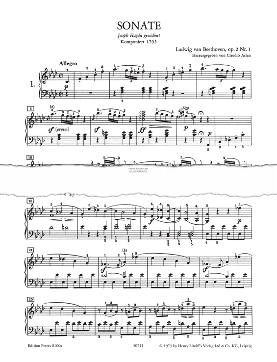Produktbild zu: Piano Sonata No. 1 In F Minor, Op.2, No.1