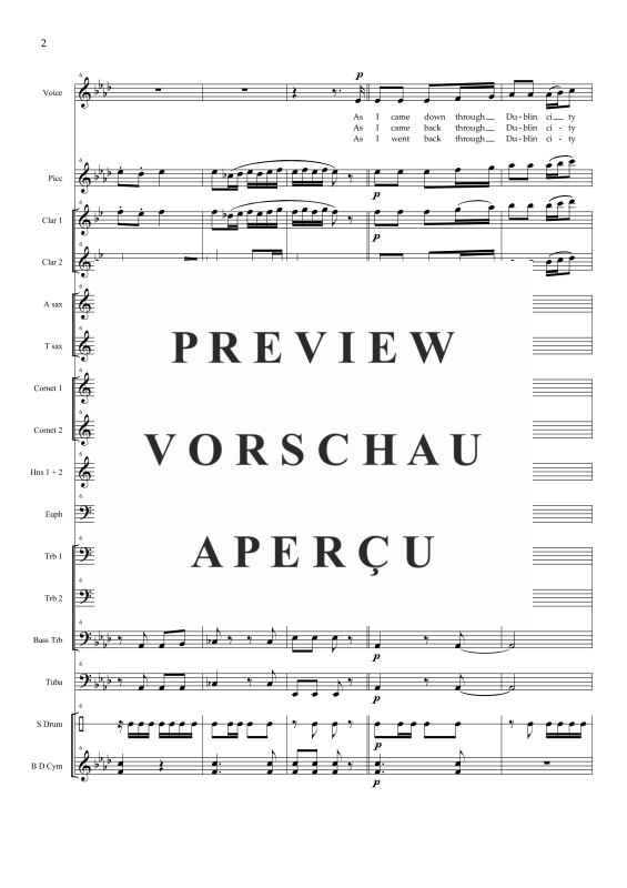 Produktgalerie: Seite 5 von 11 The Spanish Lady, , Solo Gesang und Concert Band