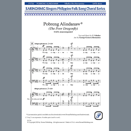 cover: Pobreng Alindanaw (The Poor Dragonfly), George Gemora Hernandez