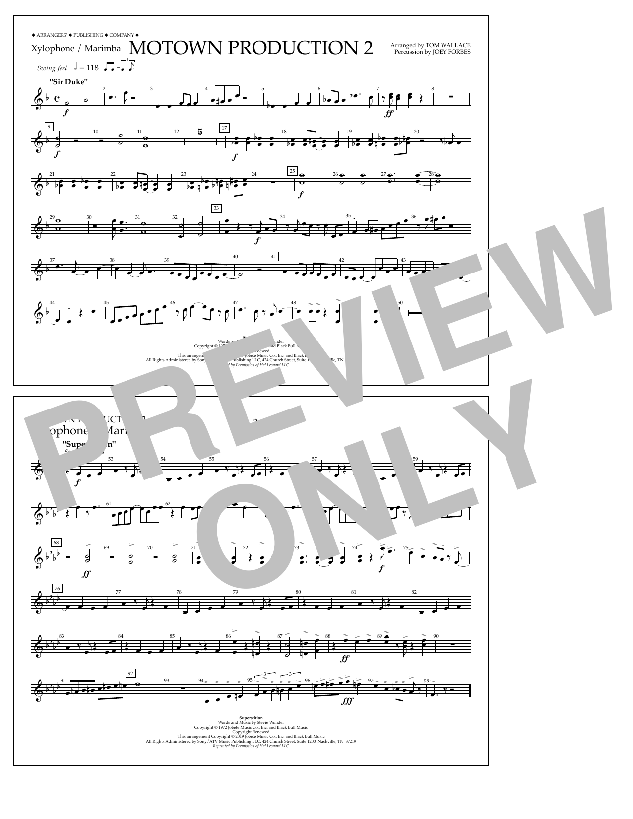 Produktbild zu: Motown Production 2 (arr. Tom Wallace) - Xylophone/Marimba