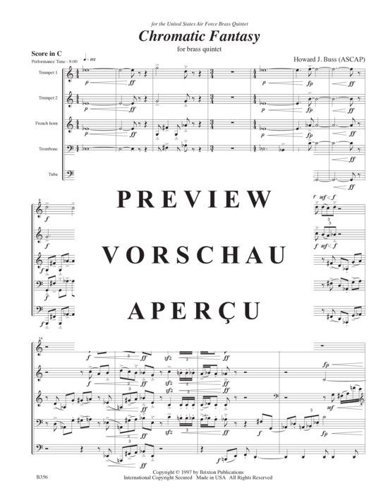 Produktgalerie: Seite 4 von 21 Chromatic Fantasy , , (Blechbläser Quintett)