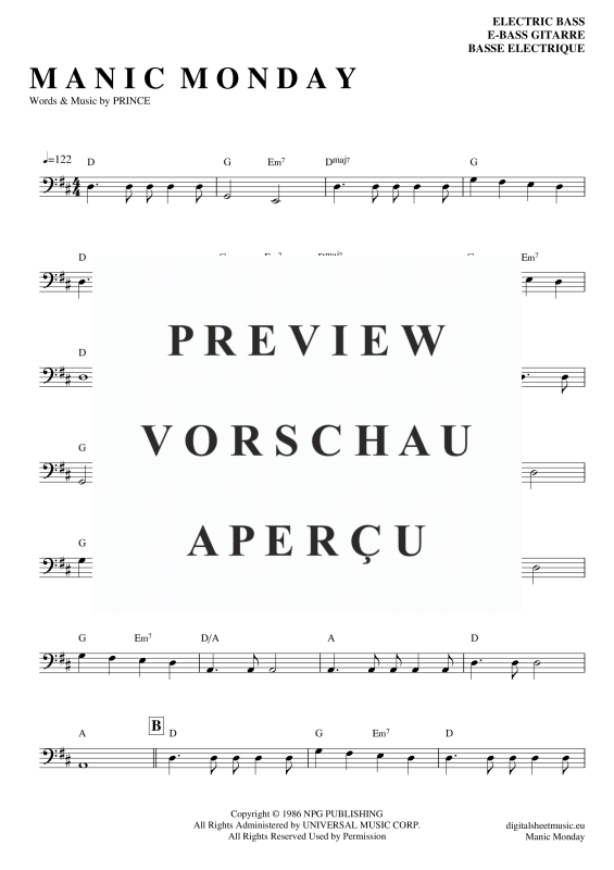 gallery: Manic Monday , Bangles, Bass Guitar