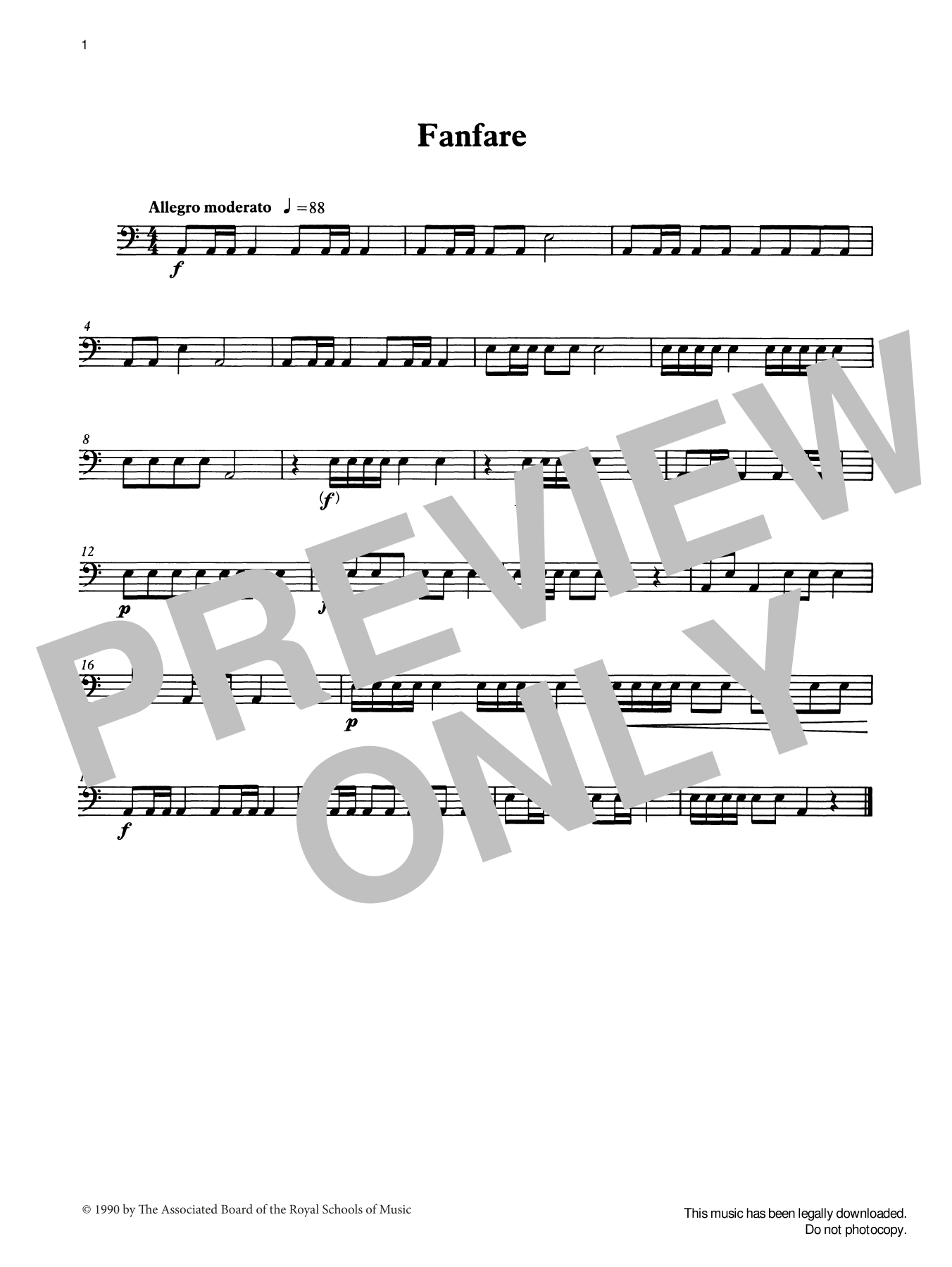Produktgalerie: Seite 1 von 1 Fanfare from Graded Music for Timpani, Book I, Ian Wright, Percussion