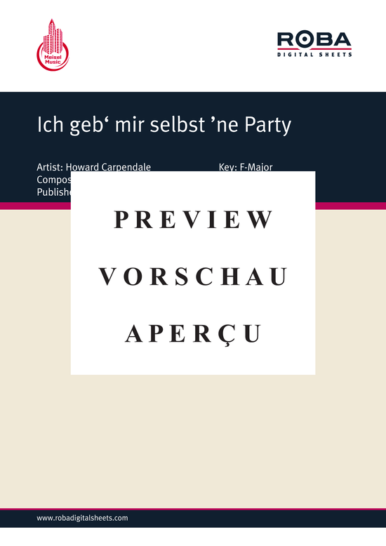 Produktgalerie: Seite 2 von 4 Ich geb mir selbst ne Party, Carpendale, 	Howard, Klavier und Gesang