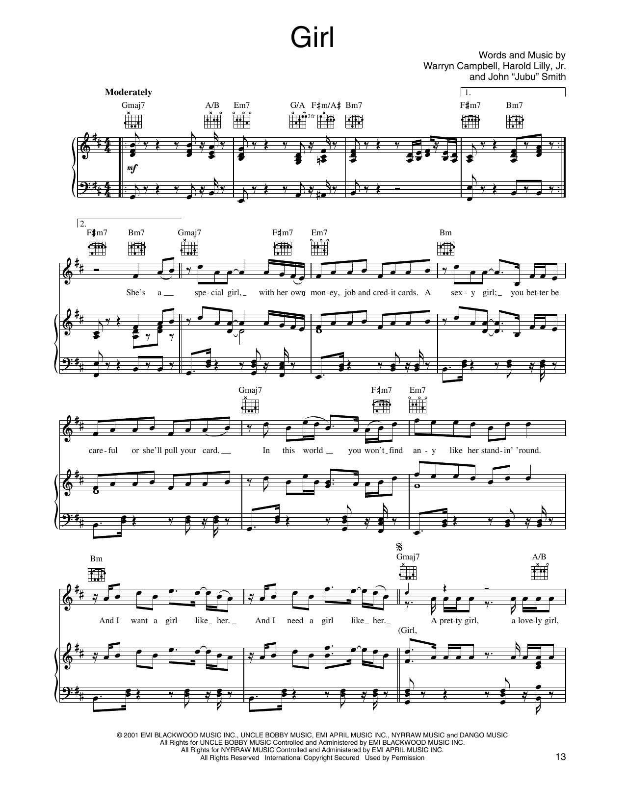 Produktgalerie: Seite 1 von 1 Girl, O-Town, Gesang, Gitarre, Klavier