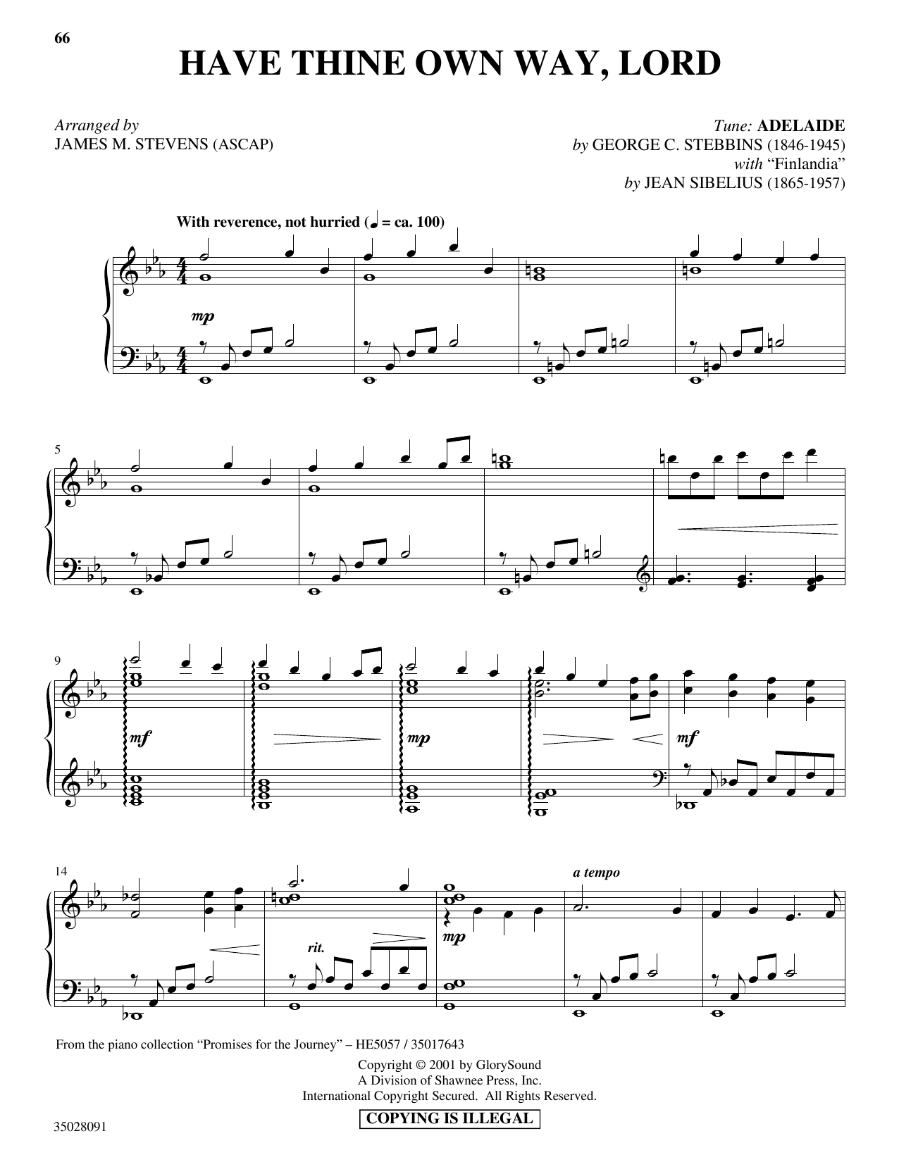 Produktbild zu: Have Thine Own Way, Lord (with "Finlandia")