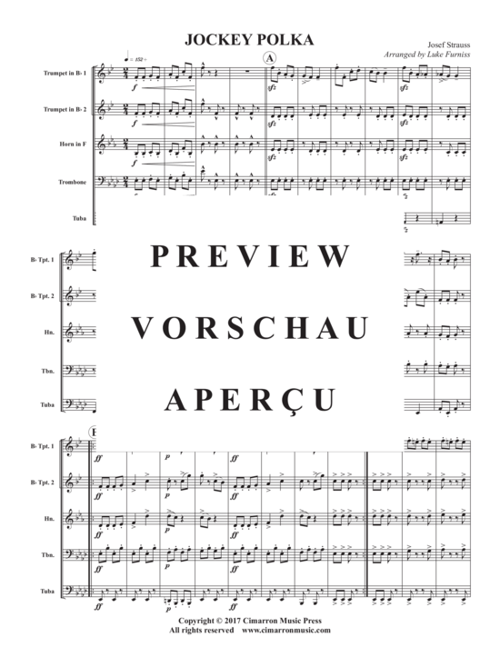 Produktgalerie: Seite 3 von 16 Jockey Polka , , (Blechbläserquintett)