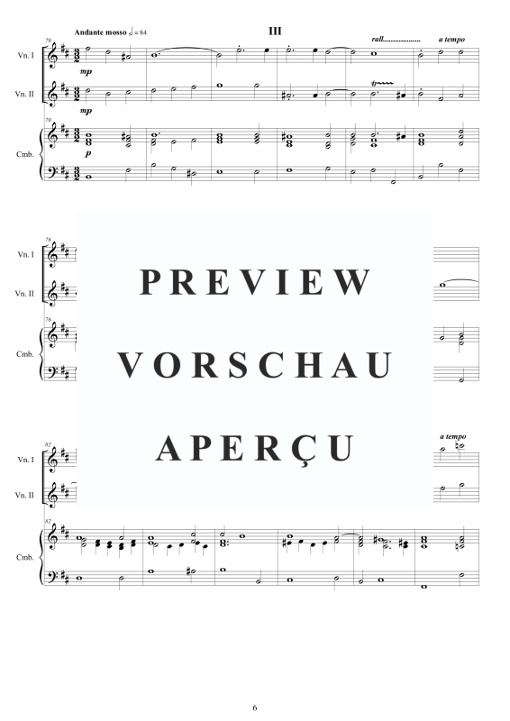 Produktgalerie: Seite 7 von 11 Trio Sonata No.9 in D-Dur Op.1, , 2 Violinen und Cembalo