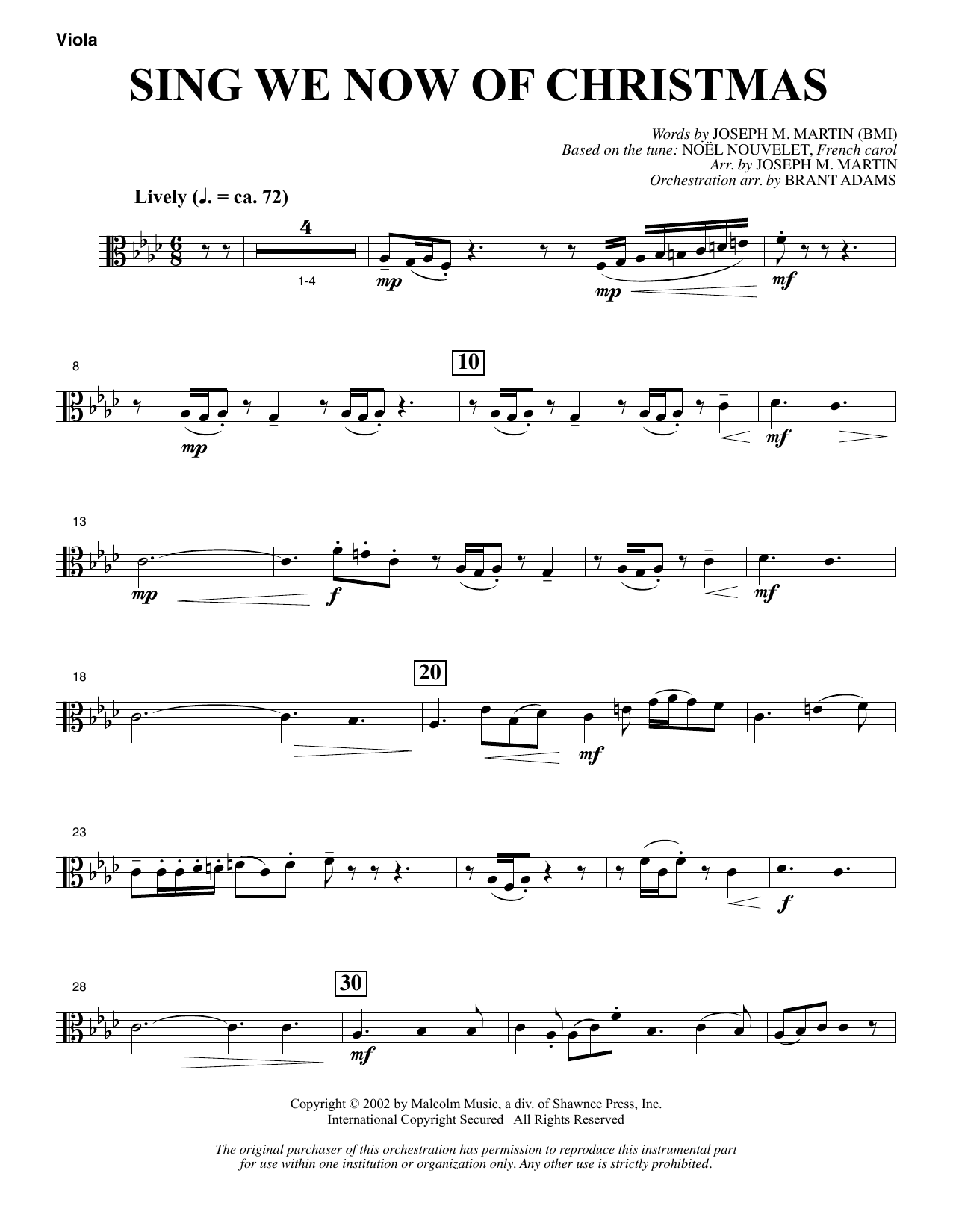 Produktbild zu: Sing We Now Of Christmas (from Morning Star) - Viola