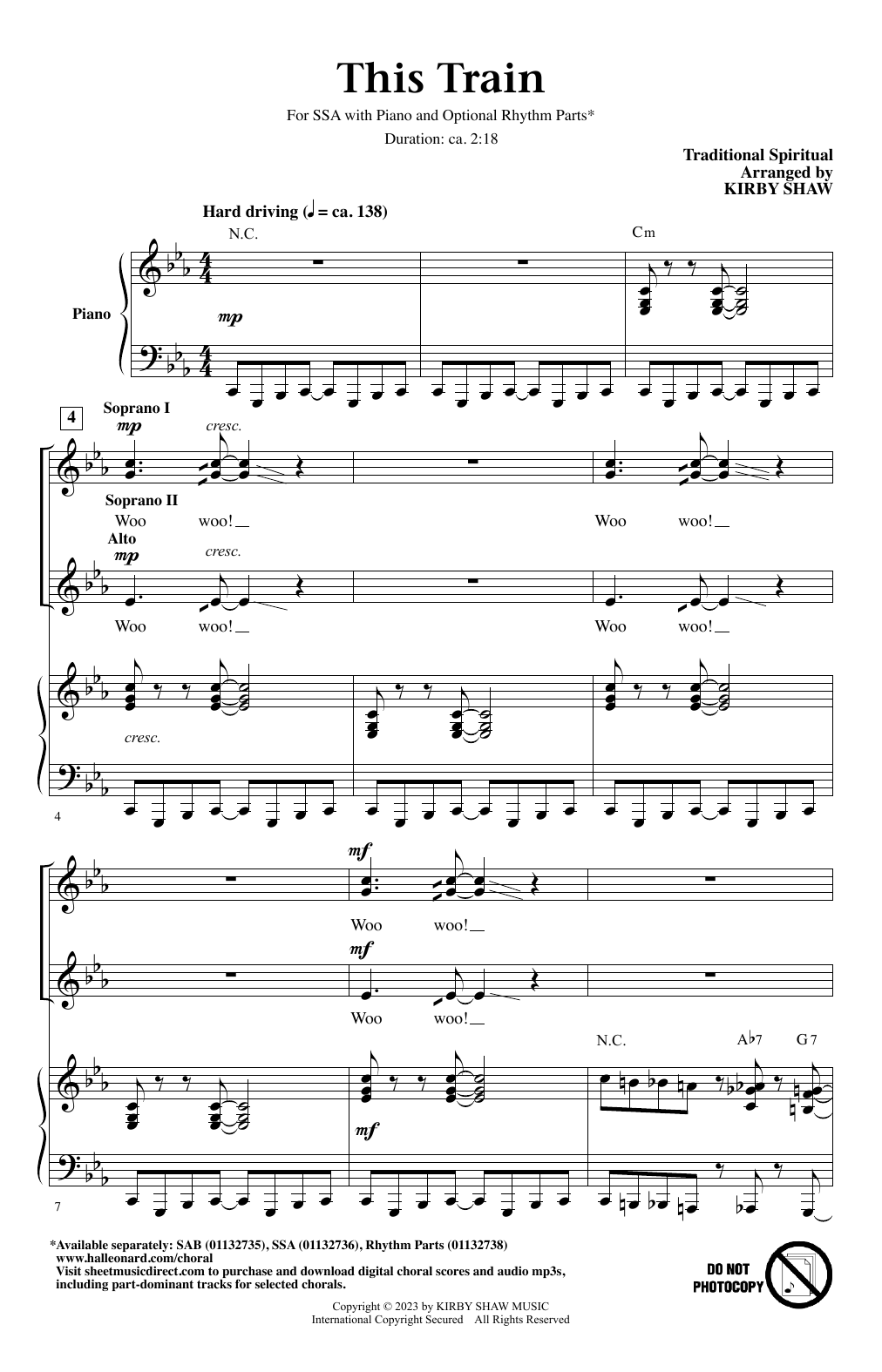 Product gallery: Page 1 of 1 This Train (arr. Kirby Shaw), Traditional Spiritual