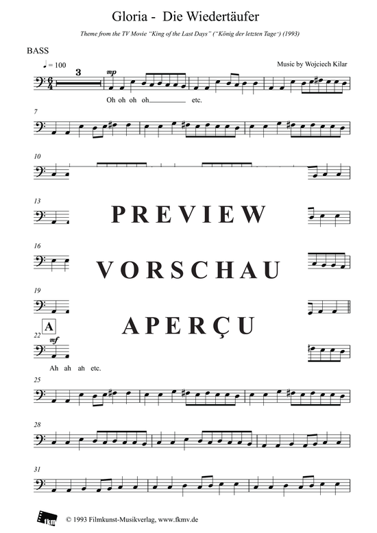 Product gallery: Page 4 of 7 König der letzten Tage - Gloria: Bass, , Voice