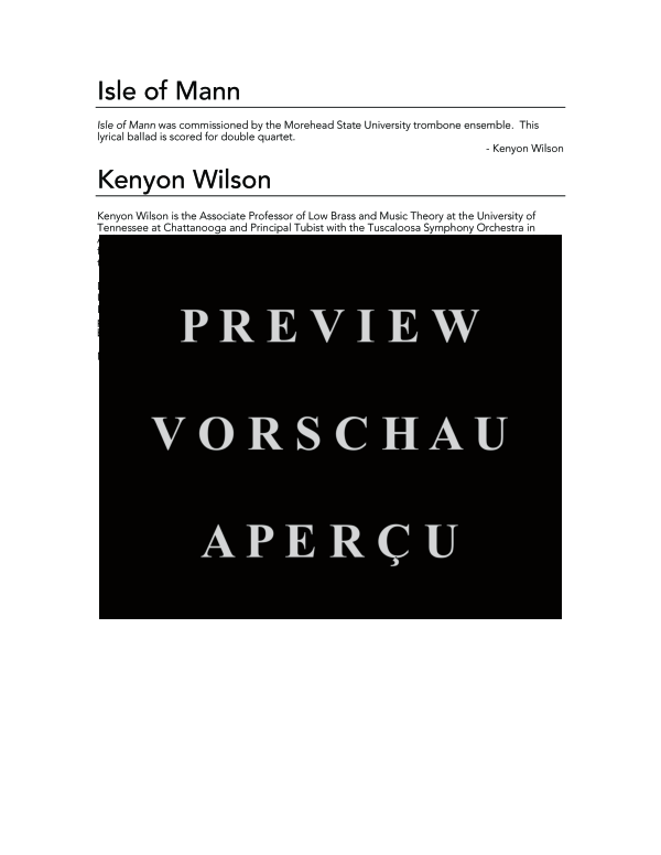 Produktgalerie: Seite 4 von 11 Isle of Mann, , (Ensemble Posaune Doppel Quartett)