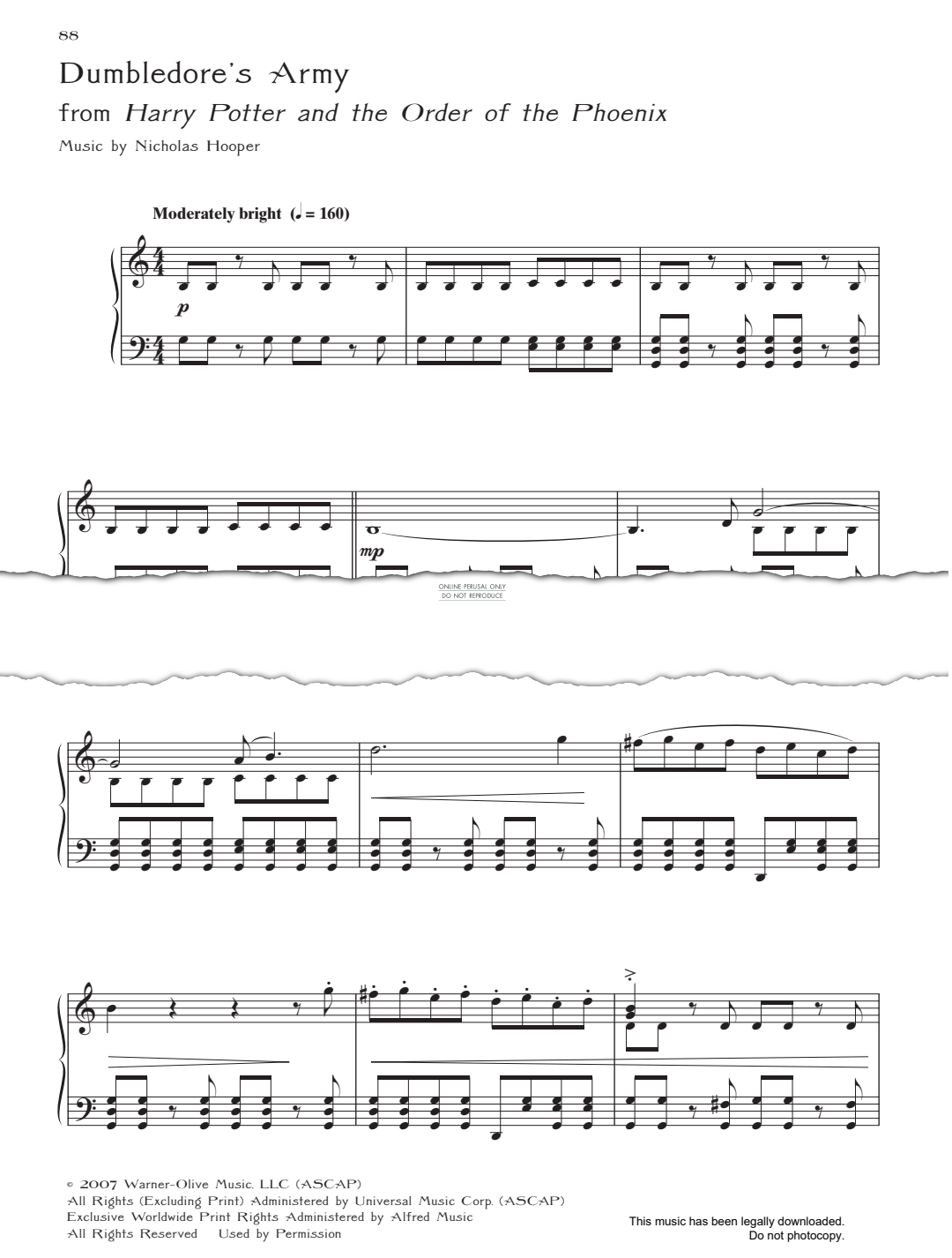 Produktgalerie: Seite 1 von 1 Dumbledore's Army (from 'Harry Potter And The Order Of The Phoenix'), Nicholas Hooper, Klavier