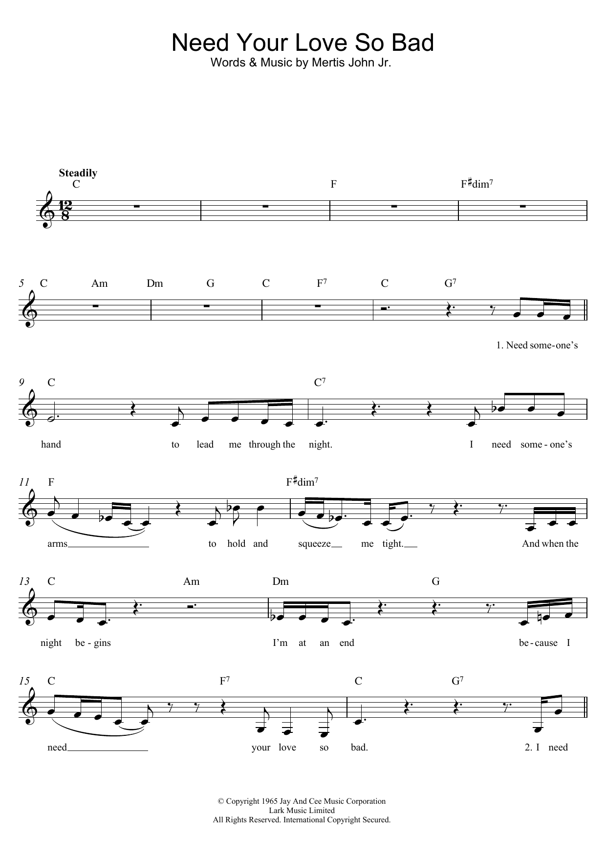 Produktbild zu: Need Your Love So Bad