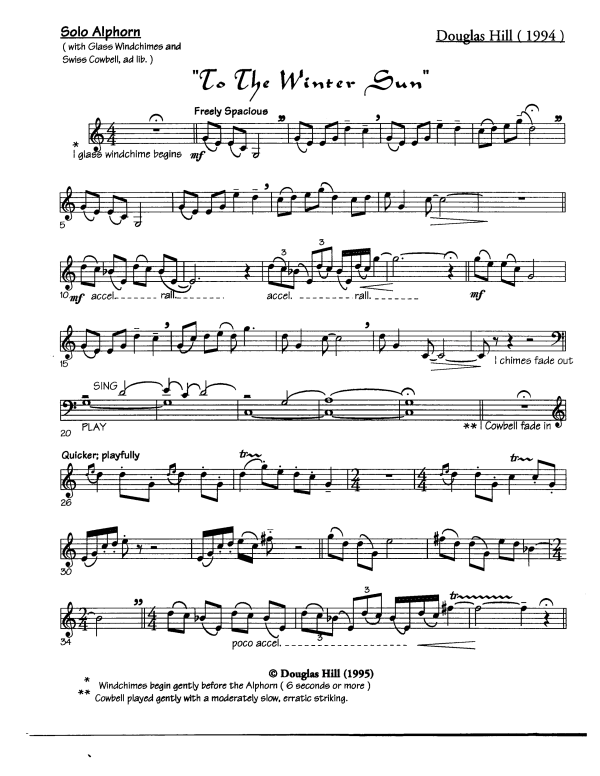 Produktgalerie: Seite 1 von 4 To the Winter Sun, , Alphorn Solo