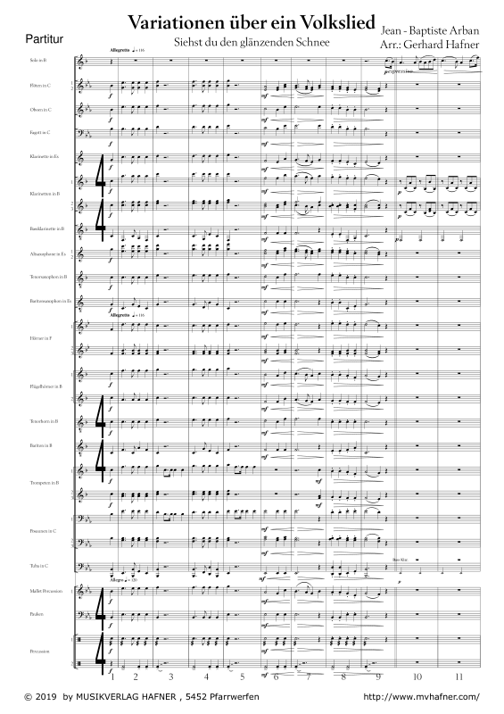 Product gallery: Page 1 of 11 Variationen über ein Volkslied, , (large wind orchestra)