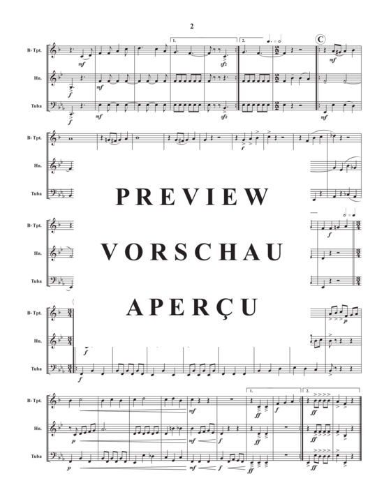 Produktgalerie: Seite 4 von 8 Travelin Medly , , (Blechbläser Trio für Trompete in B, Horn in F oder Posaune + Tuba)