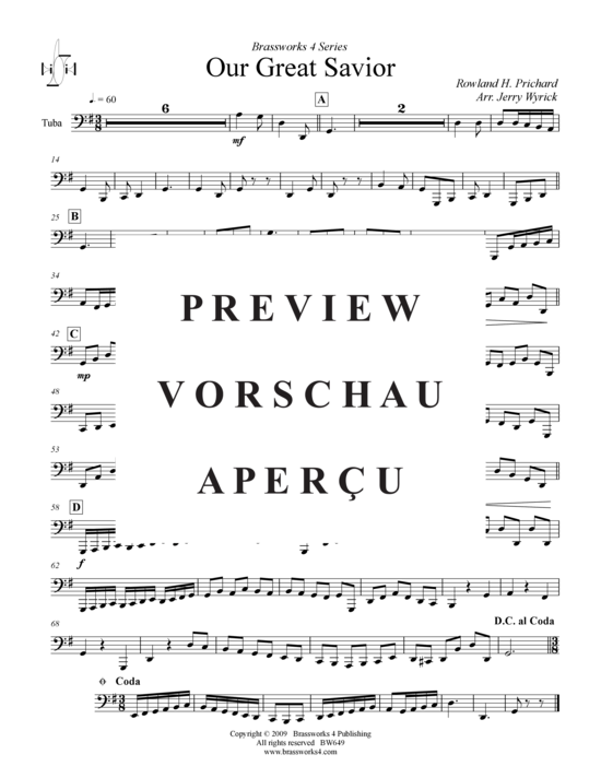 Produktgalerie: Seite 6 von 9 Our Great Savior , , (Blechbläserquintett)