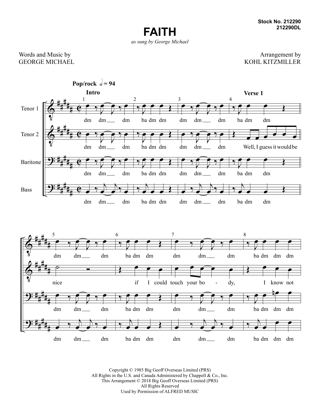Produktbild zu: Faith (arr. Kohl Kitzmiller)
