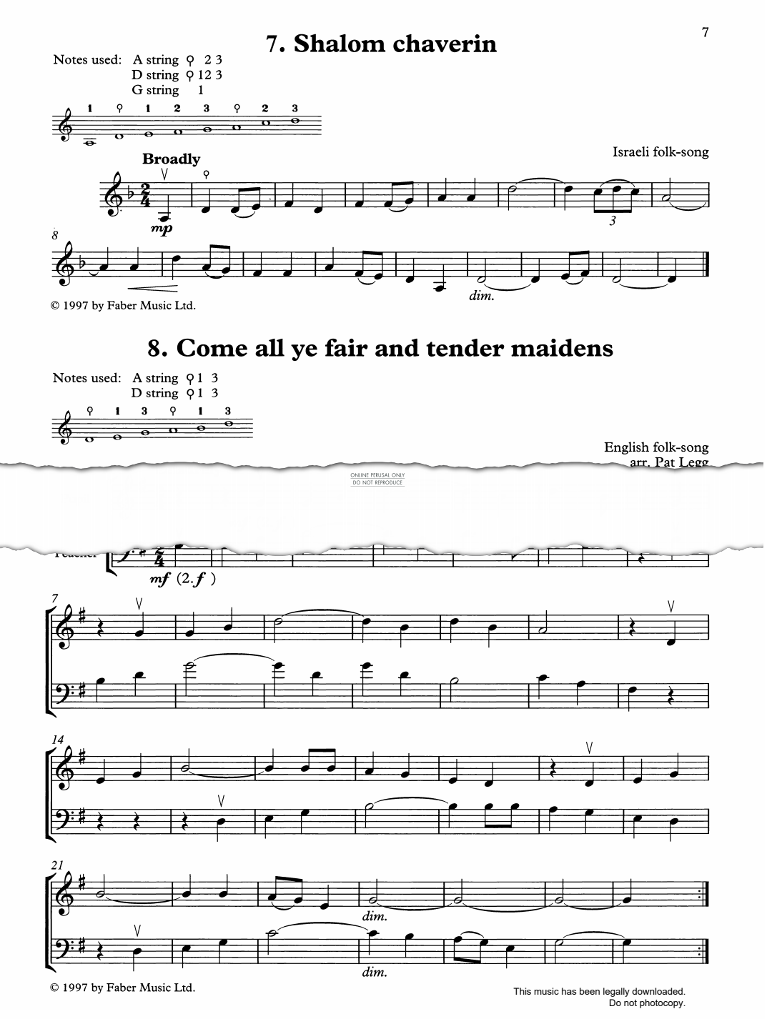 Produktgalerie: Seite 1 von 1 Come All Ye Fair And Tender Maidens, English Traditional, Violoncello