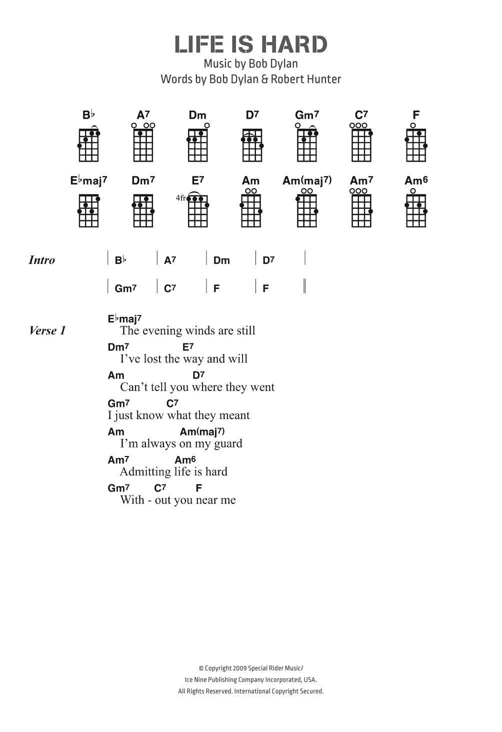 Produktgalerie: Seite 1 von 1 Life Is Hard, Bob Dylan, Gesang, Gitarre, Klavier