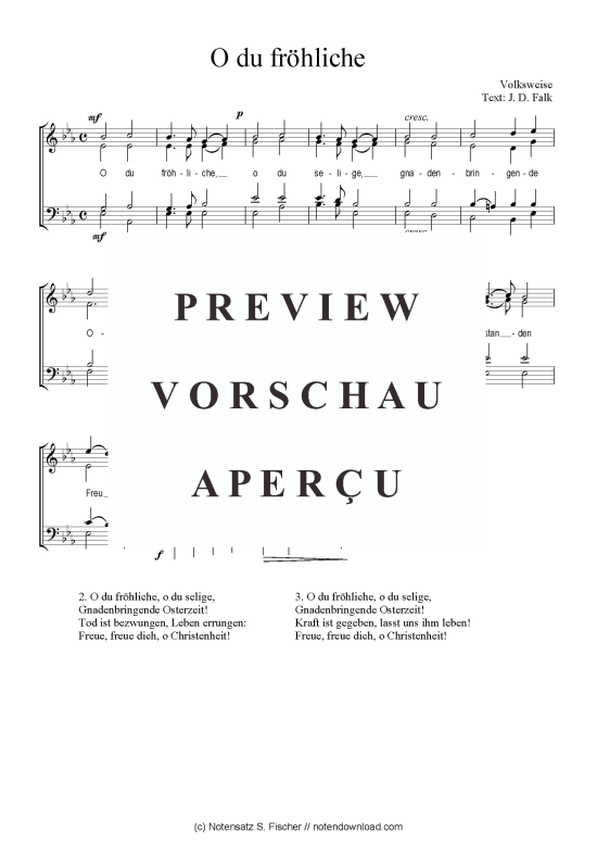 O du fröhliche, Ostern 