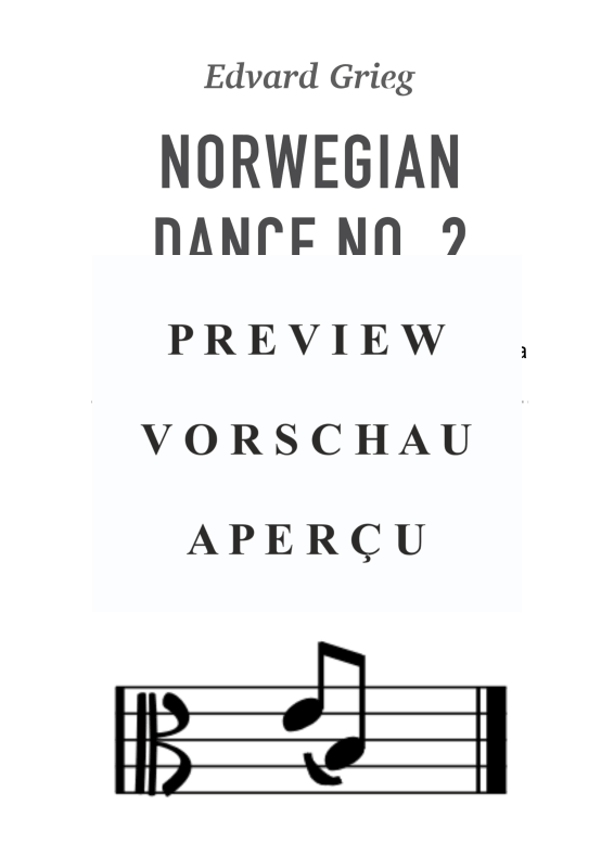 Produktgalerie: Seite 2 von 11 Norwegian Dance No. 2 - Simplified version for youth chamber orchestra in D major with reduced wind scoring, , Jugendkammerorchester