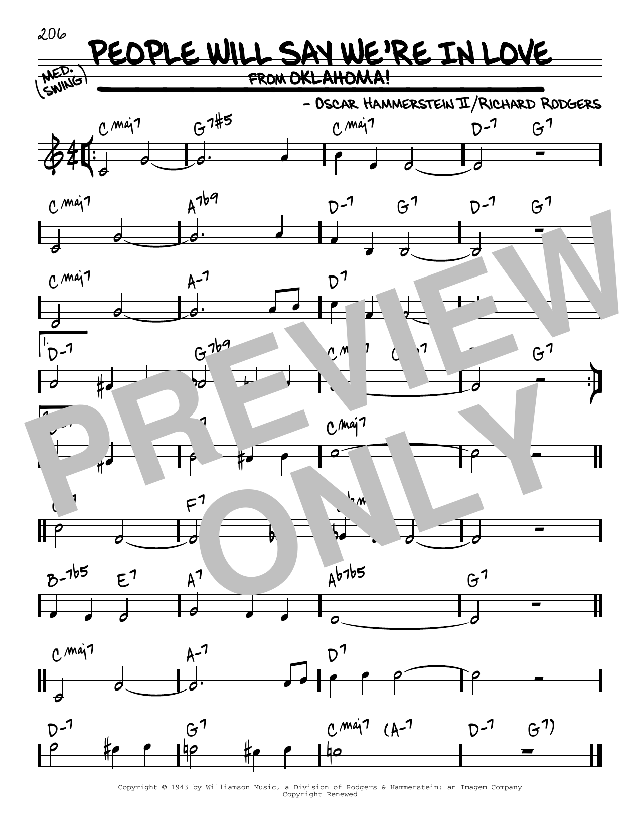 Product gallery: Page 1 of 1 People Will Say We're In Love (from Oklahoma!), Rodgers & Hammerstein
