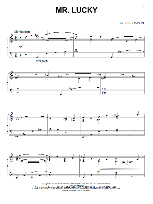 Product gallery: Page 1 of 1 Mr. Lucky, Henry Mancini