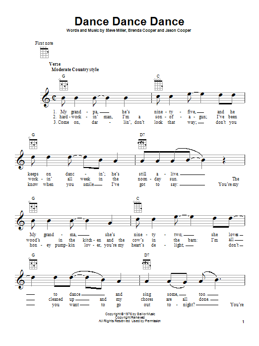 Product gallery: Page 1 of 1 Dance Dance Dance, Steve Miller Band