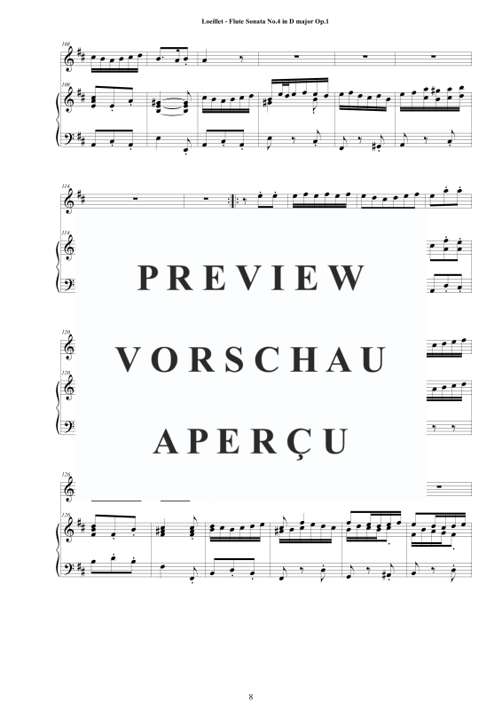 Product gallery: Page 9 of 11 Flute Sonata No.4 in D major Op.1, , Two Flutes and Harpsichord