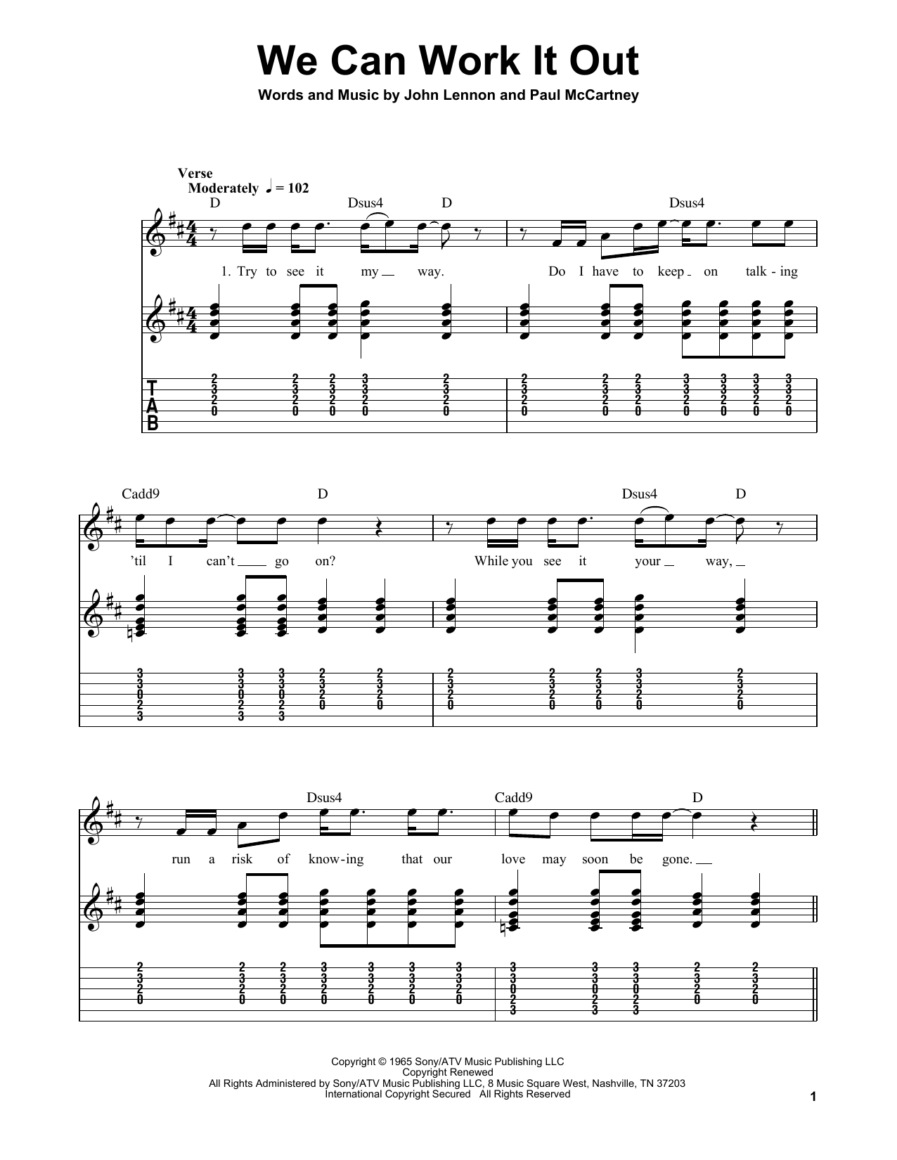 Product gallery: Page 1 of 1 We Can Work It Out, The Beatles