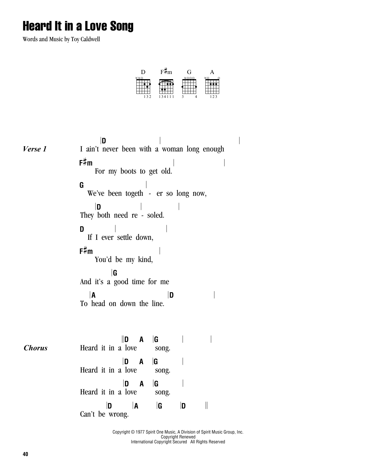 Product picture to: Heard It In A Love Song