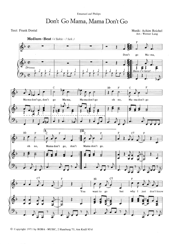 Produktbild zu: Don´t Go Mama, Mama Don´t Go Emanuel