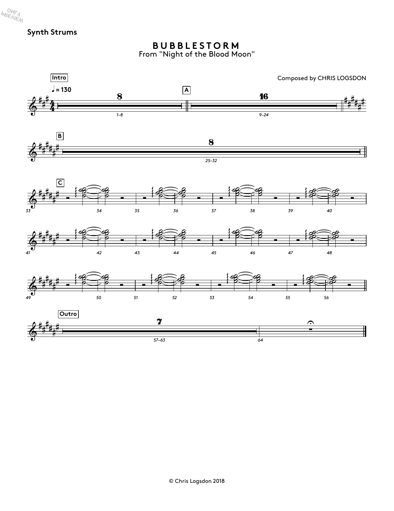 Produktbild zu: Bubblestorm (from Night of the Blood Moon) - Synth Strums