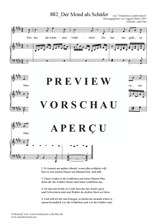 Product picture to: Der Mond als Schäfer Melodie: nach Pax