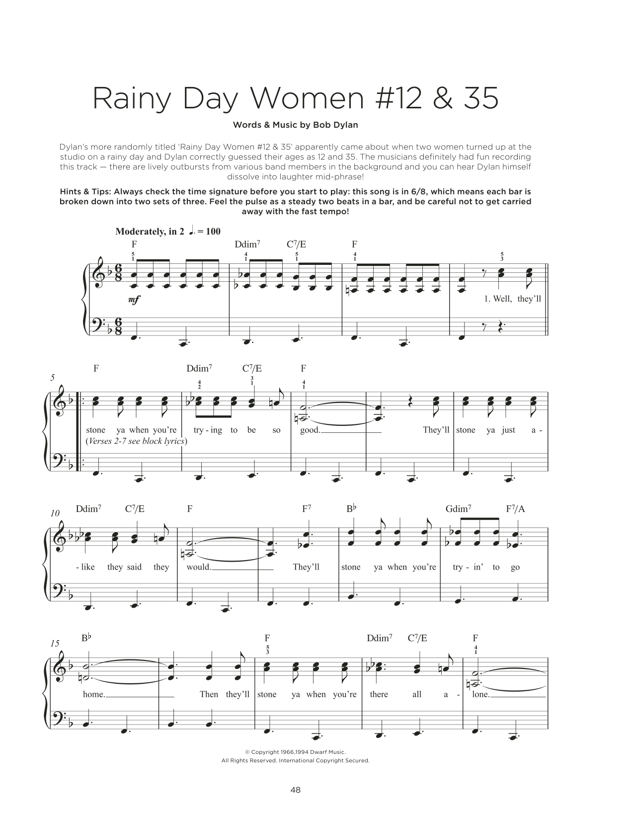 Produktbild zu: Rainy Day Women # 12 & 35