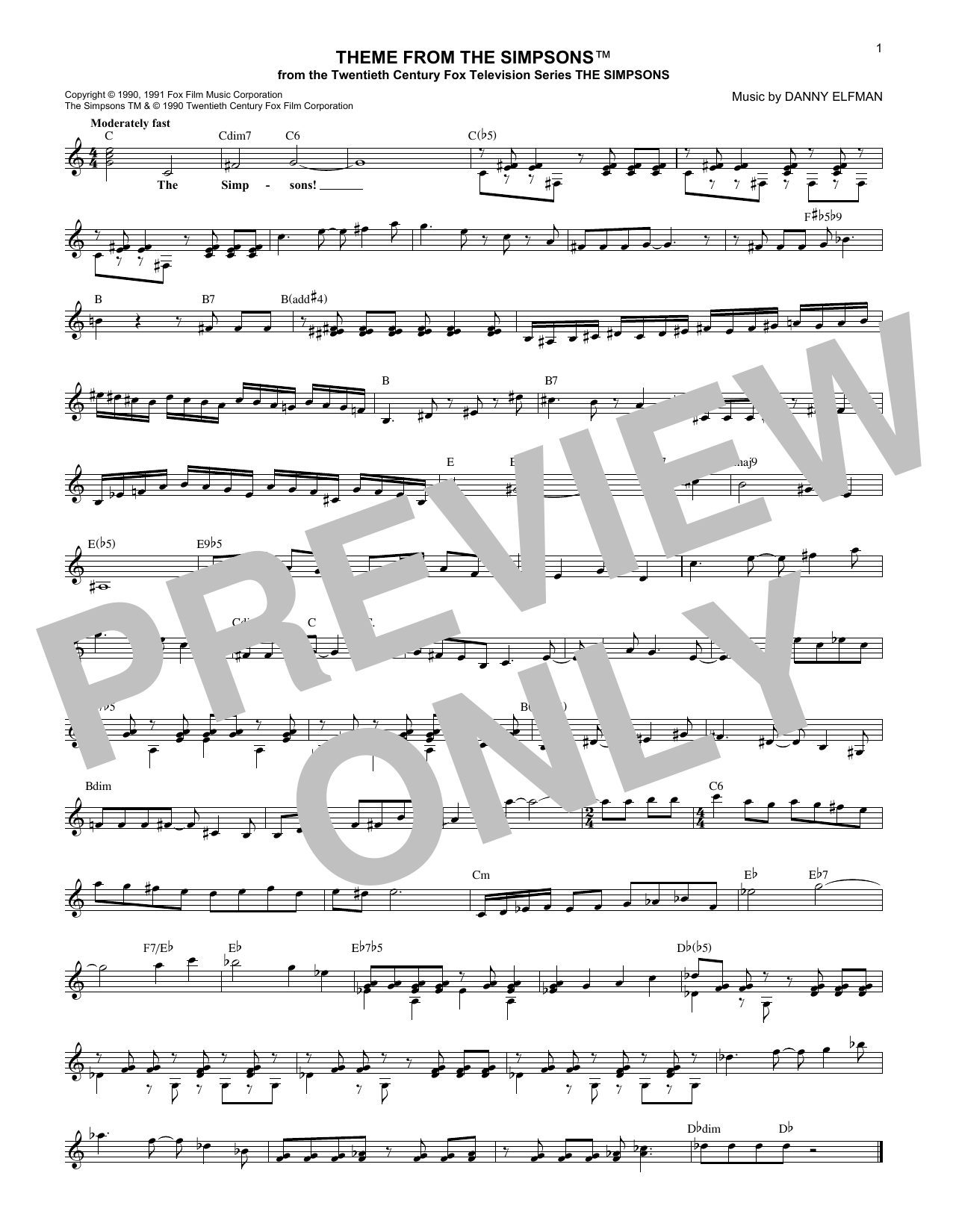 Produktbild zu: Theme From The Simpsons