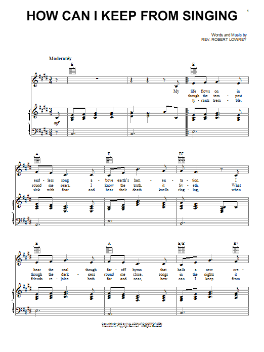 Product picture to: How Can I Keep From Singing