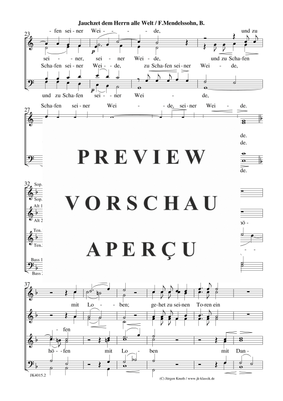 gallery: Jauchzet dem Herrn, alle Welt, , (Gemischter Chor)