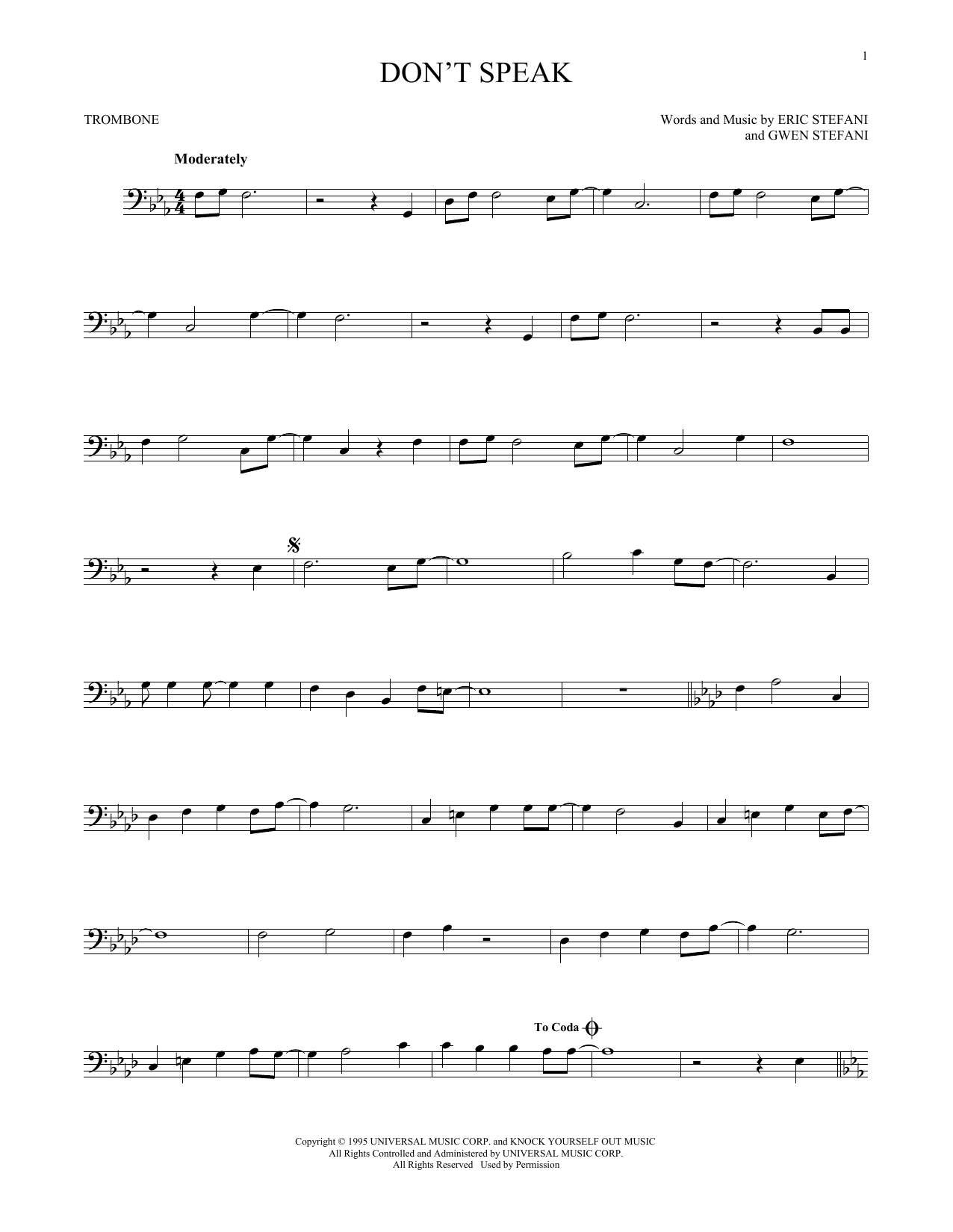 Product gallery: Page 1 of 1 Don't Speak, No Doubt