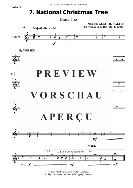 Produktgalerie: Seite 6 von 7 National Christmas Tree, , (Blechbläser Trio)