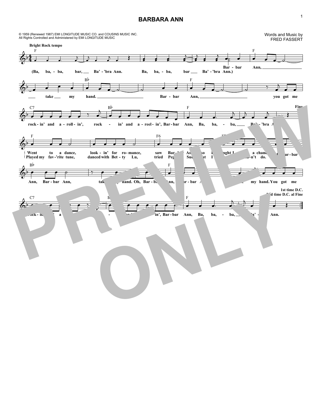 Produktgalerie: Seite 1 von 1 Barbara Ann, The Beach Boys, Melodieinstrument