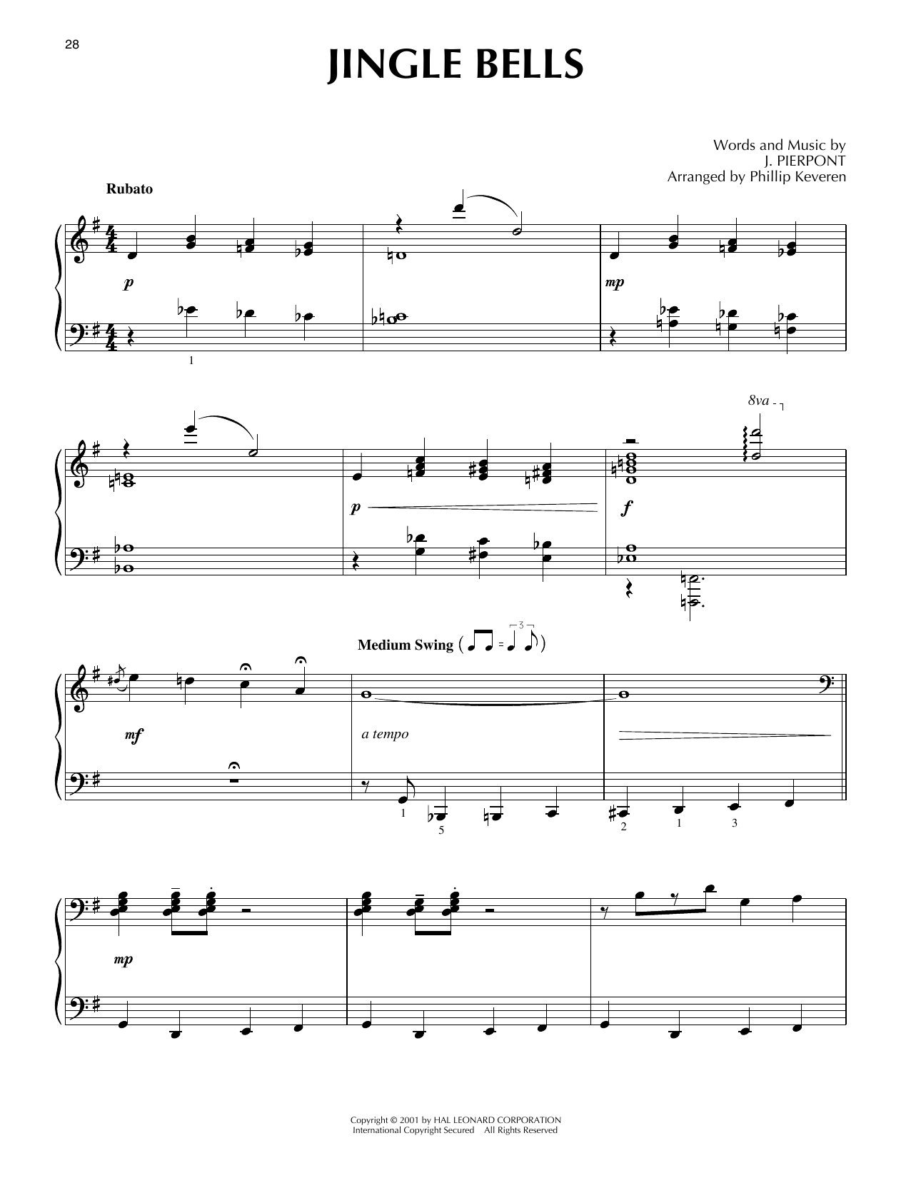 Produktbild zu: Jingle Bells [Jazz version] (arr. Phillip Keveren)