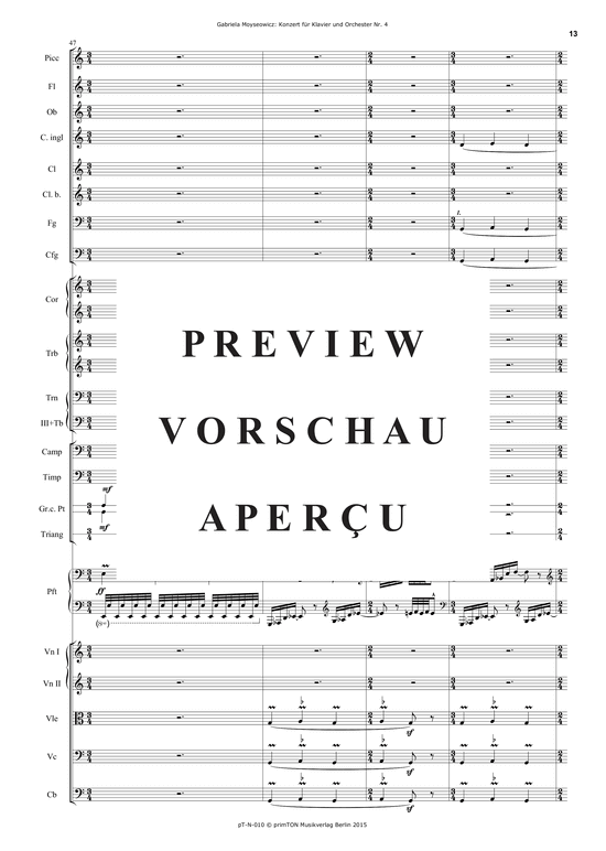 Product gallery: Page 18 of 21 Konzert für Klavier und Orchester Nr. 4 (2002) , ,  (orchestra + piano solo)