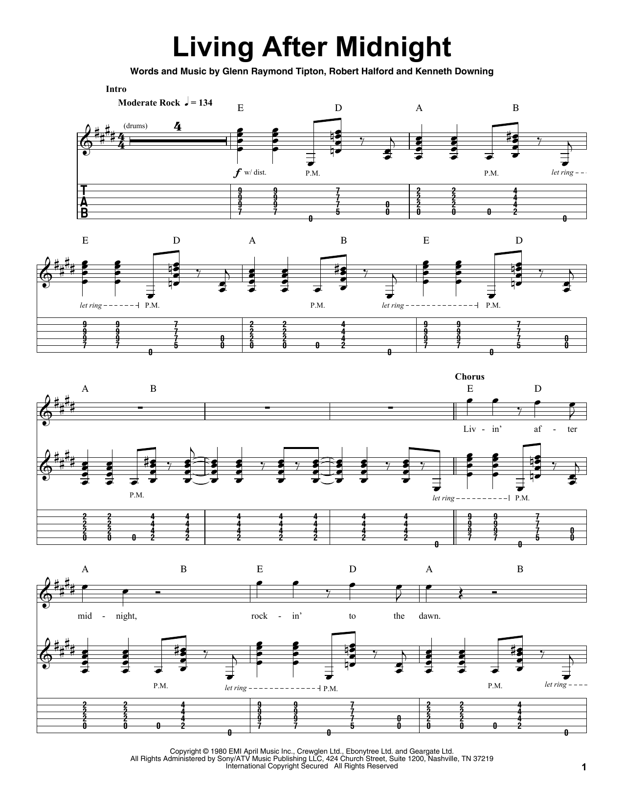 Produktgalerie: Seite 1 von 1 Living After Midnight, Judas Priest, Gitarre