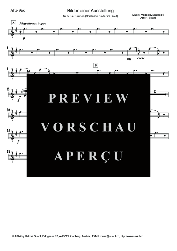 Produktgalerie: Seite 7 von 10 Die Tuilerien, , Saxophon Quintett