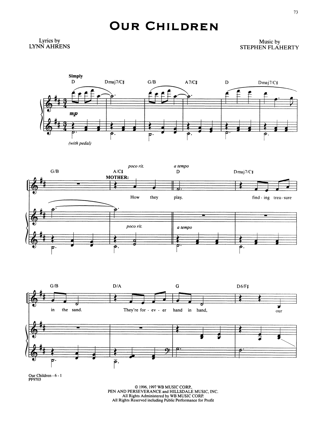 Produktbild zu: Our Children (from Ragtime: The Musical)